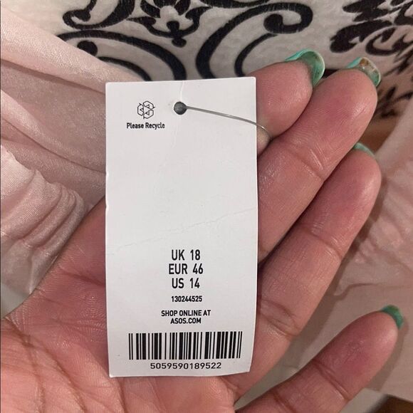Asos NWT  Pink Chiffon Dress - Picture 8 of 8